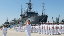 Посрещнаха корабите от петата активация на противоминната военноморска група в Черно море (снимки)