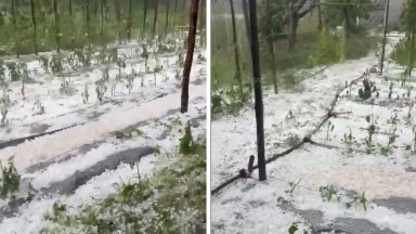 Мощни бури придружени с удариха Югозападна България става ясно от