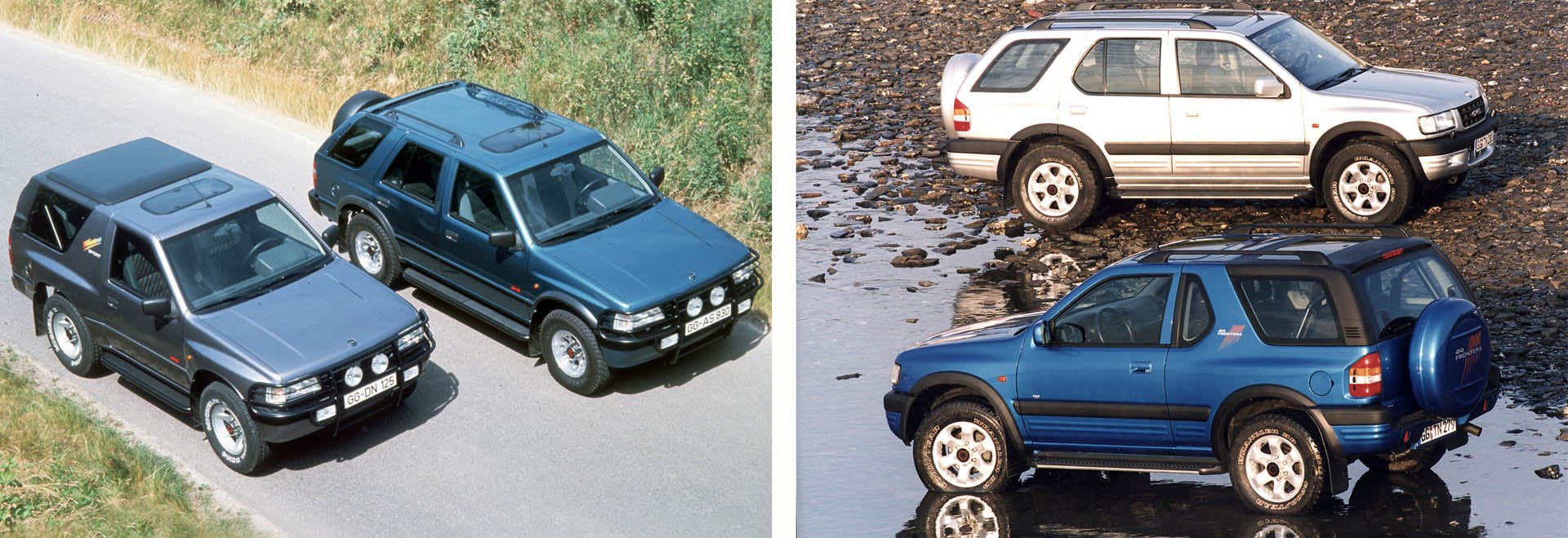 Opel Frontera Sport с 3 врати и Frontera с 5 врати в двете поколения от 1991 г. и 1998 г.