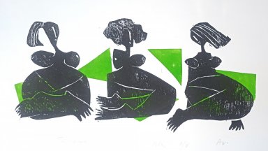 "Жената като начало" - графика на Георги Ашиков - АШО