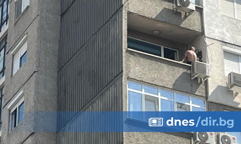 Мъж заплашва да от 6-ия етаж на жилищна сграда в