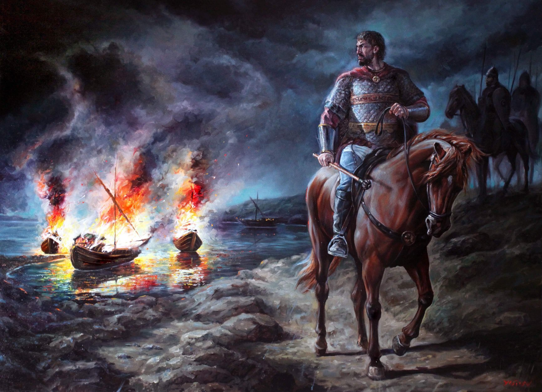 Автор на картината "Закрилник" - Мирослав Йотов, част от колекцията на "Исторически парк"