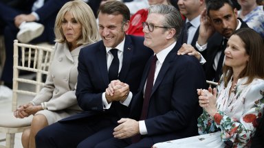 Британският премиер Киър Стармър и френският президент Еманюел Макрон се