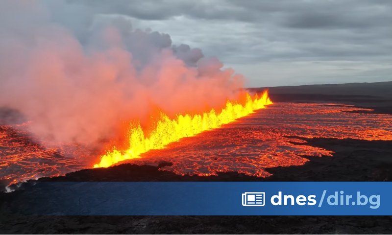 Вулкан в Югозападна Исландия изригна за 12-и път от 2021