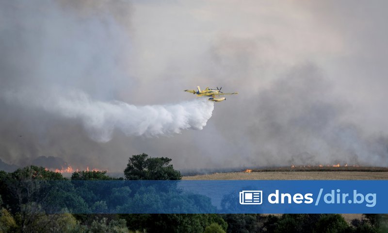 Огромен горски пожар бушува в района на Мадрид и димът