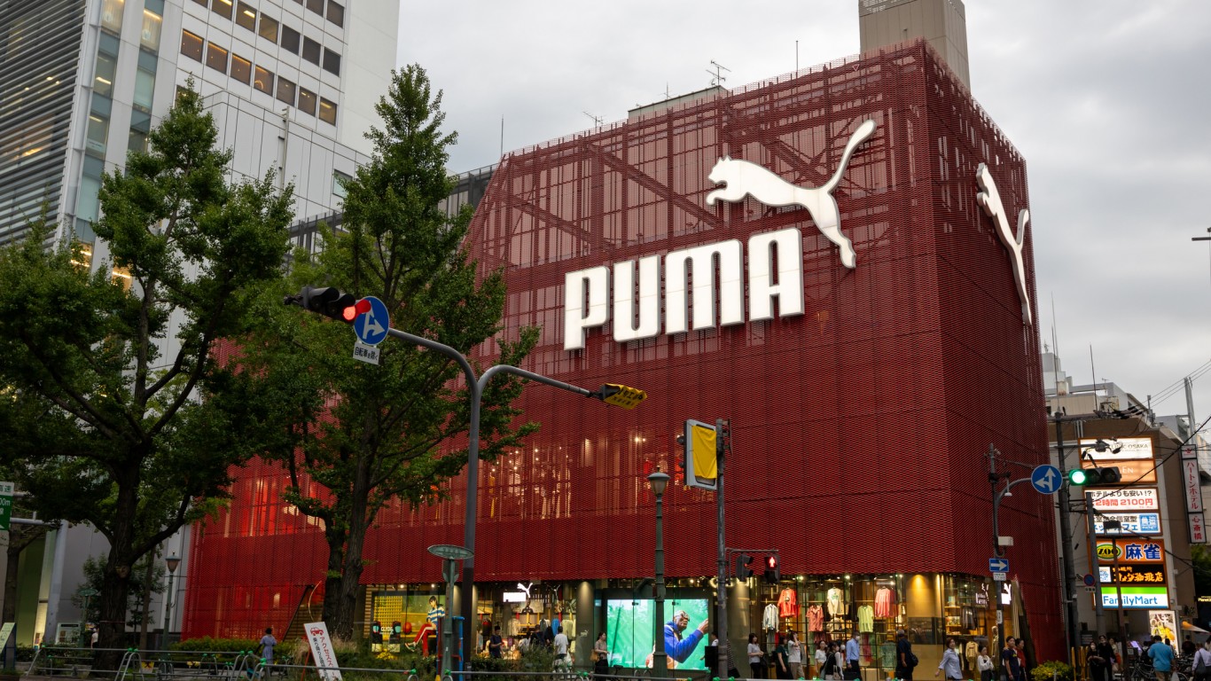 Акциите на Puma се сринаха с 18%