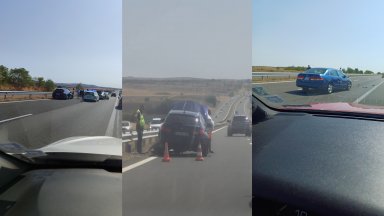 с множество автомобили блокираха магистрала Тракия към морето съобщават очевидци