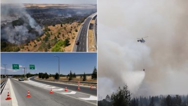 Пожар бушуващ в горист район в турския окръг Лозенград е