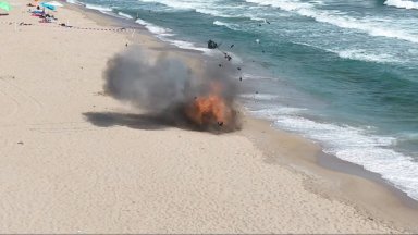 Взривиха открития на созополски плаж дрон, моделът му бил непознат на военните (видео)