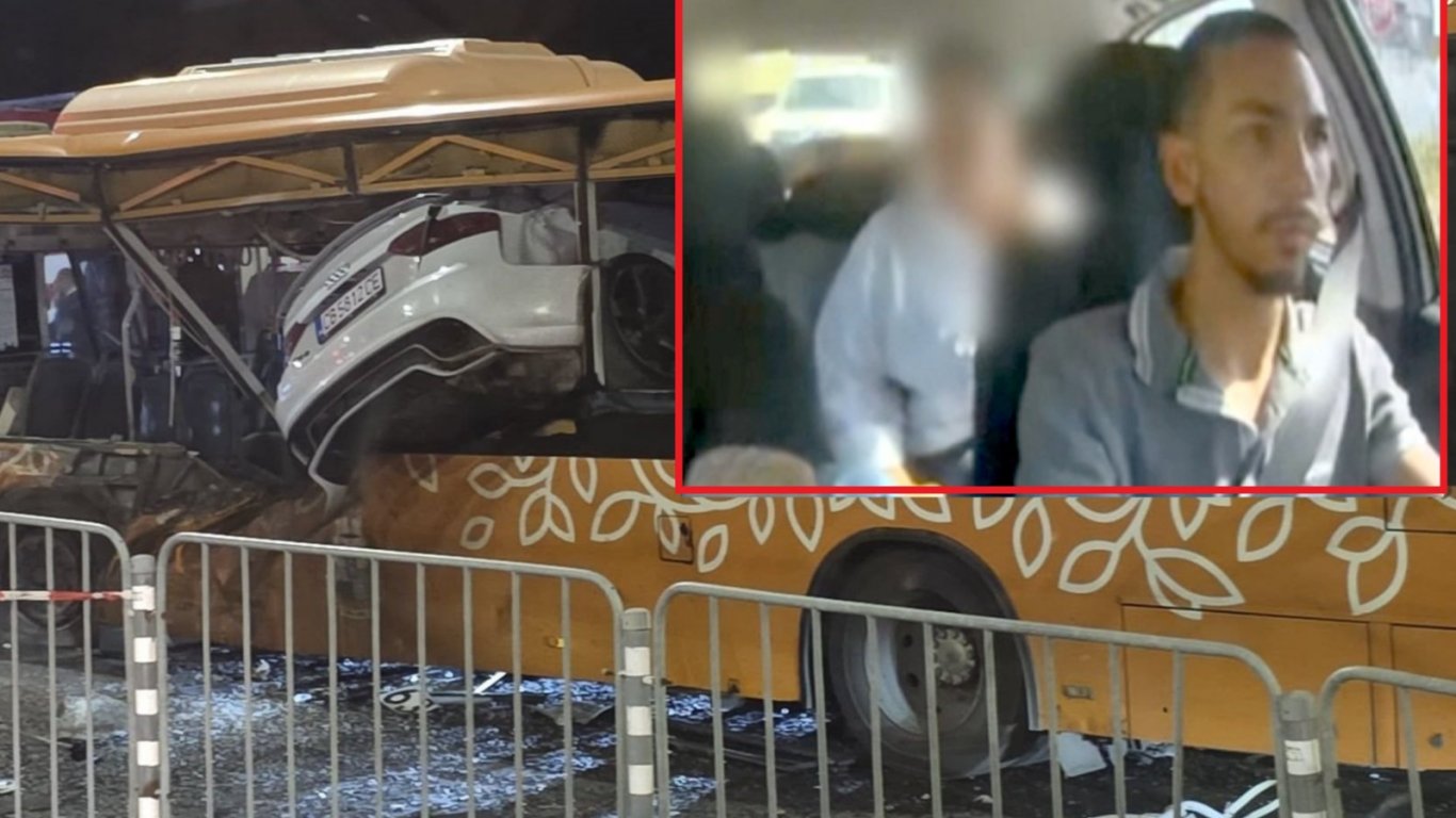 Вижте видеото от изпита по кормуване на шофьора, който влетя с колата си в автобус