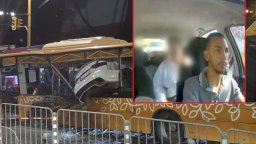 Вижте видеото от изпита по кормуване на шофьора, който влетя с колата си в автобус