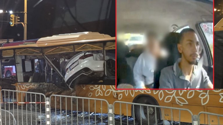 Вижте видеото от изпита по кормуване на шофьора, който влетя с колата си в автобус