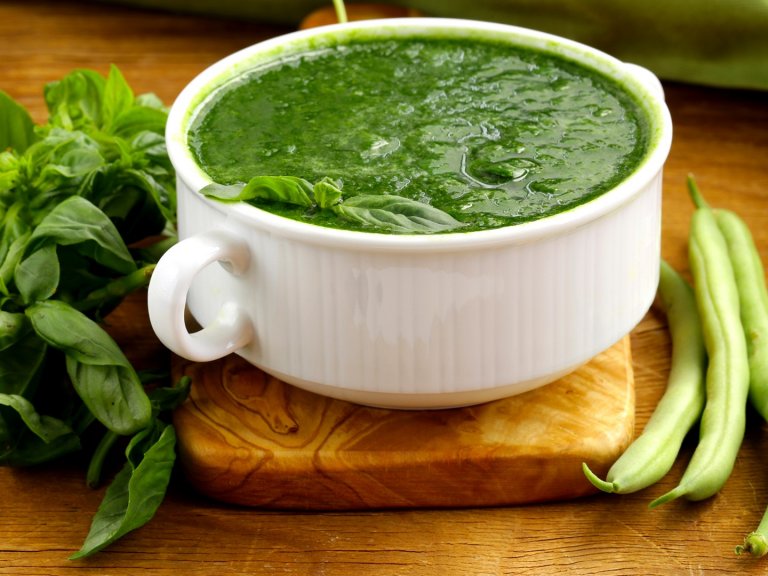 Крем супа от грах и бейби спанак