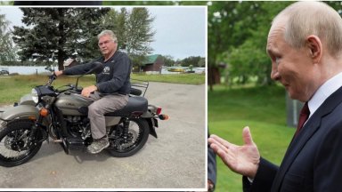 Руският президент подари чисто нов мотоциклет Урал на американец от