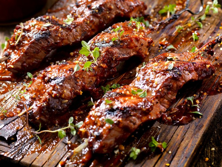 Телешки мариновани шишчета по азиатски