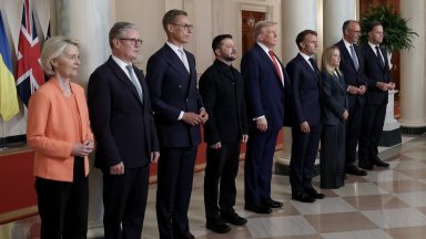 Срещата на Доналд Тръмп с европейските лидери в Белия дом