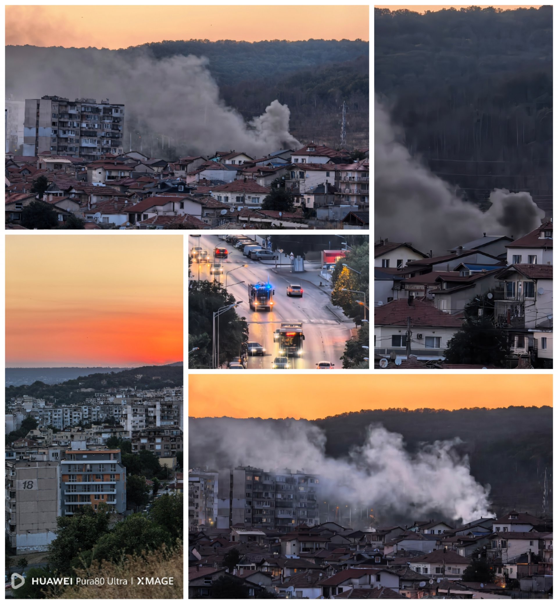 Колаж, съчетаващ снимки с различен зуум, направен с редактора на Huawei Pura 80 Ultra