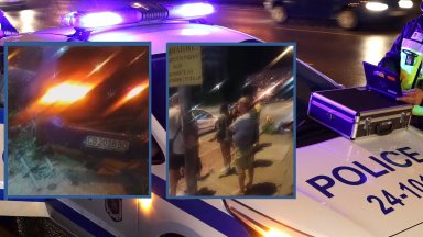 Шофьор се наниза челно във входа на жилищен блок в "Дружба" 2 в София (видео)