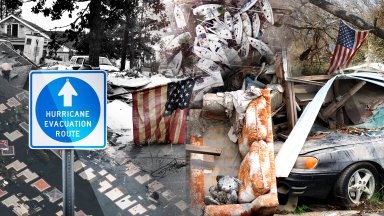 Развалини плаващи по наводнените улици тела плач и паника заличени