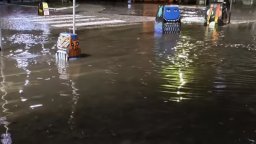 Силен дъжд наводни Варна, затвори автоподлези, а дърво падна върху движеща се кола (видео)