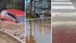 Каталуния и Мурсия под вода, хора са блокирани в колите си, улиците са кални реки (видео)