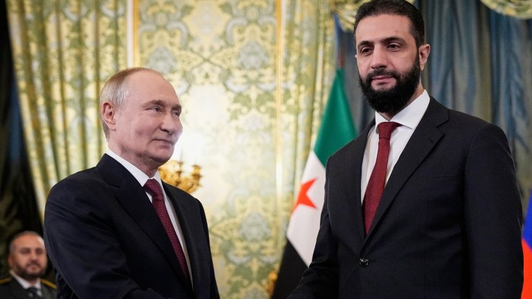 Путин прие сирийския лидер Шараа в Кремъл за първата им среща (снимки)
