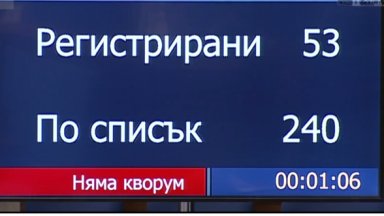 Трети ден парламентът няма да работи заради липса на кворум ПарламентътЕксперт