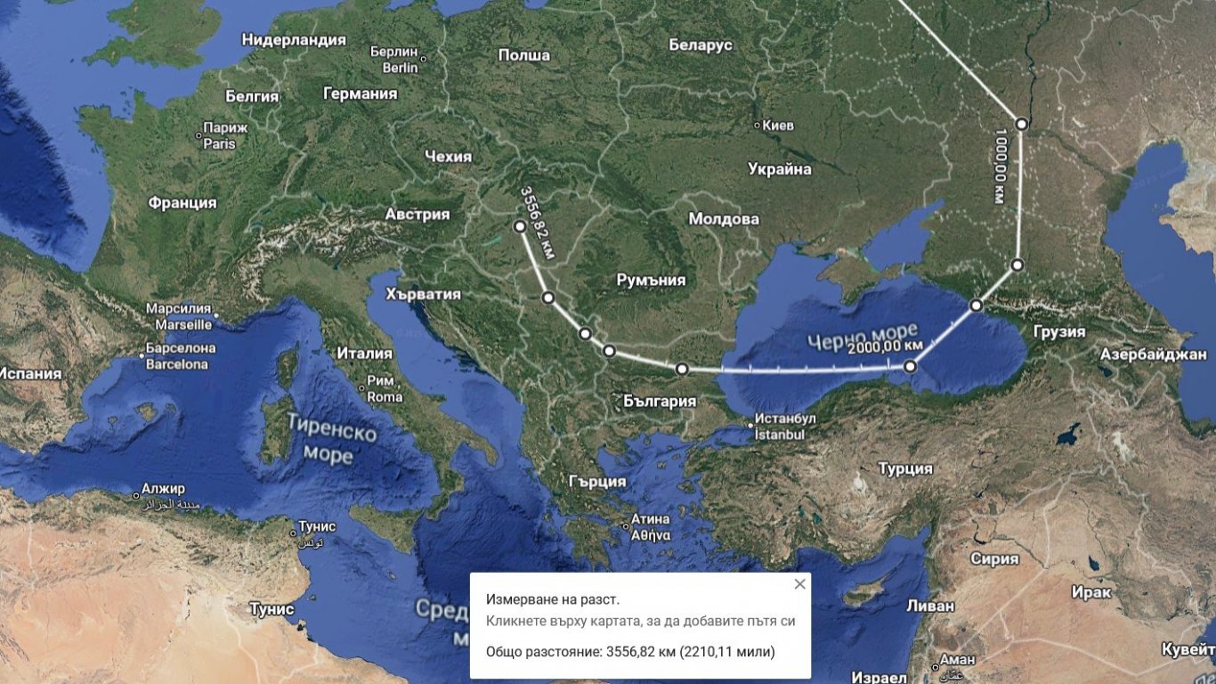 Полет над България би бил с към 500 километра по-кратък 