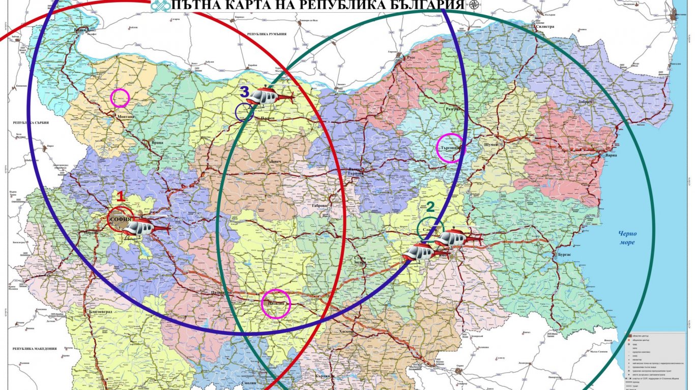 Пристигна четвъртата въздушна линейка, карта показва къде са разположени всичките