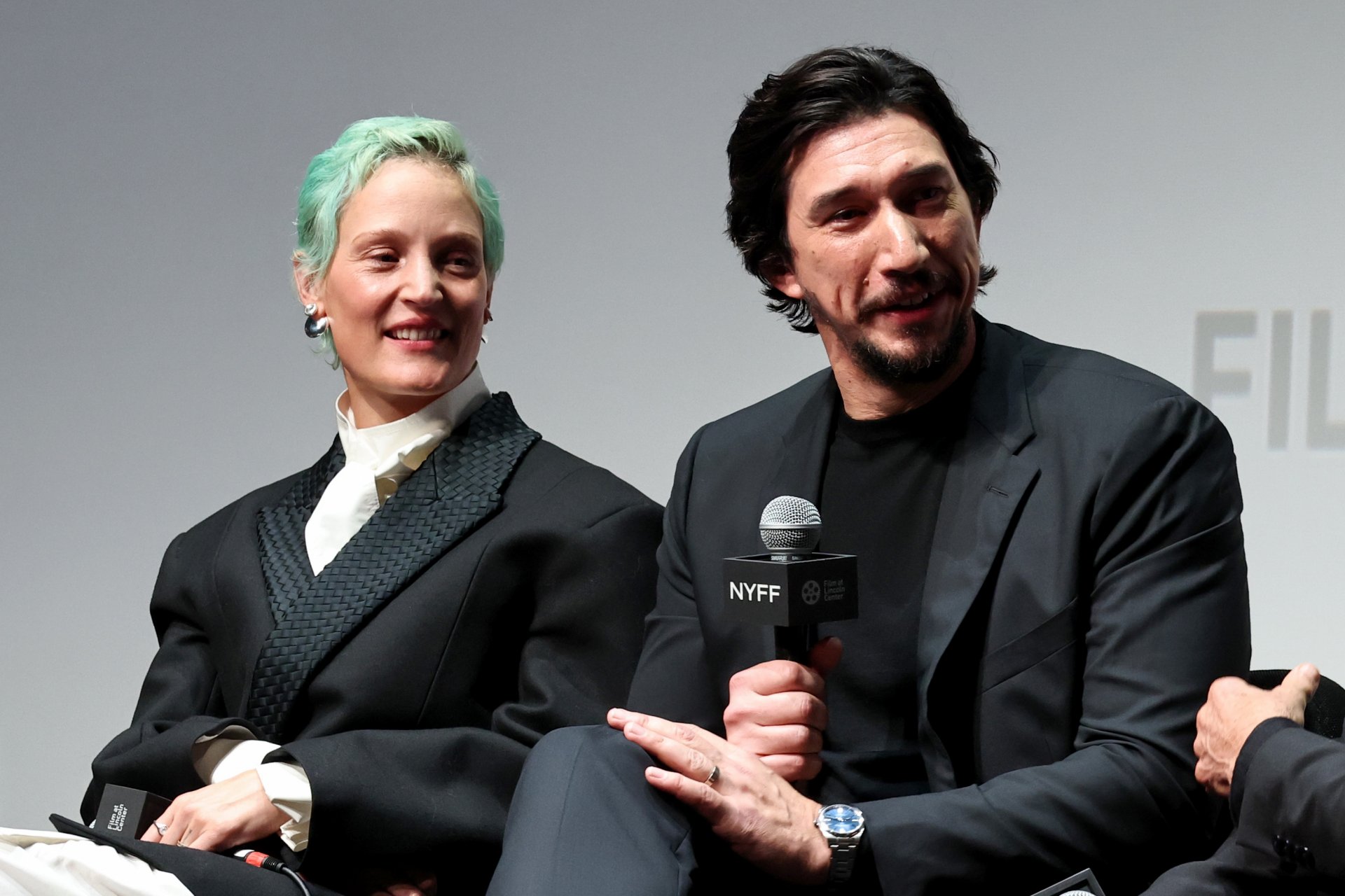 Вики Крипс и Адам Драйвър присъстват на представянето/въпросите и отговорите на "Баща, майка, сестра, брат" по време на 63-ия филмов фестивал в Ню Йорк