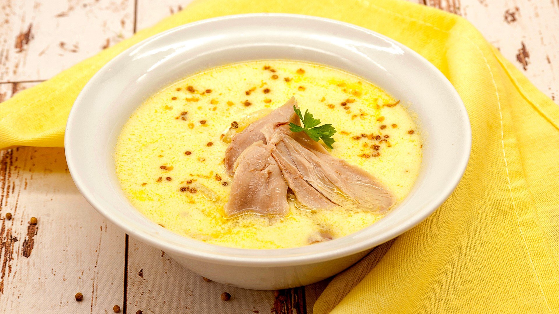 Гъста пилешка супа със сметана