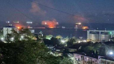 Украински удар предизвика пожари в руско пристанище с петролен терминал