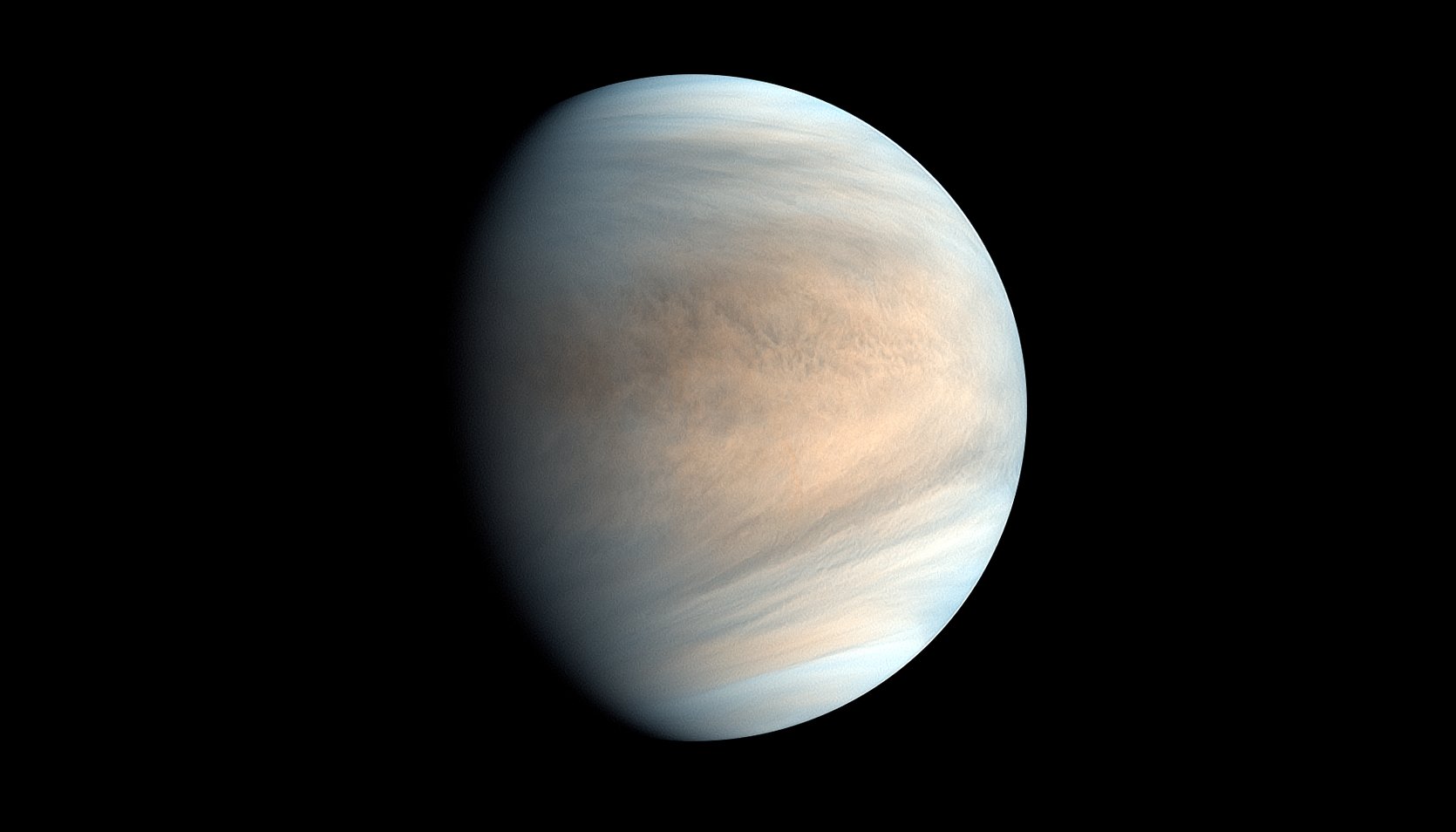 Венера, заснета във фалшив цвят от сондата "Акацуки"