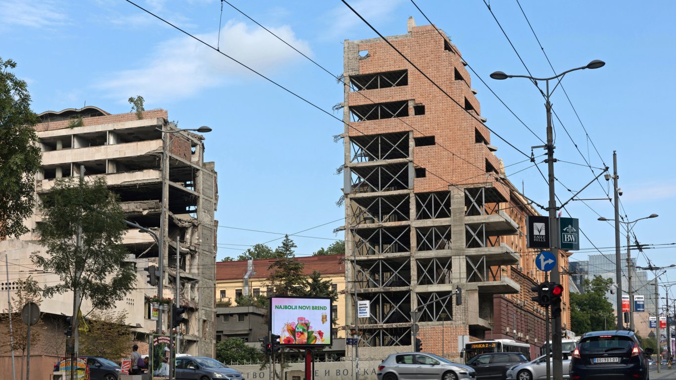 Бившата сграда на Министерството на отбраната в Белград