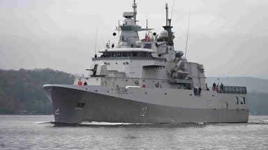 Военноморските сили проведоха първи изпитания на новия кораб "Храбри" (снимки/видео)