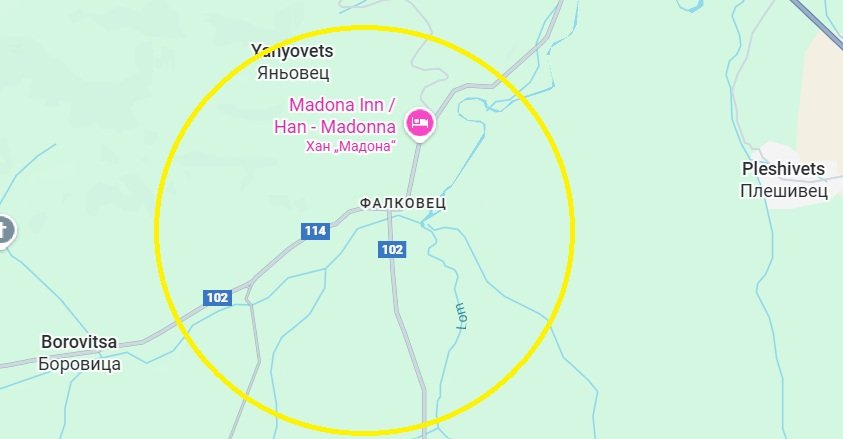 Участък с висока концентрация на бариери в близост до махала Фалковец при с. Яньовец. В района се намира съоръжение за водохващане, което не функционира
