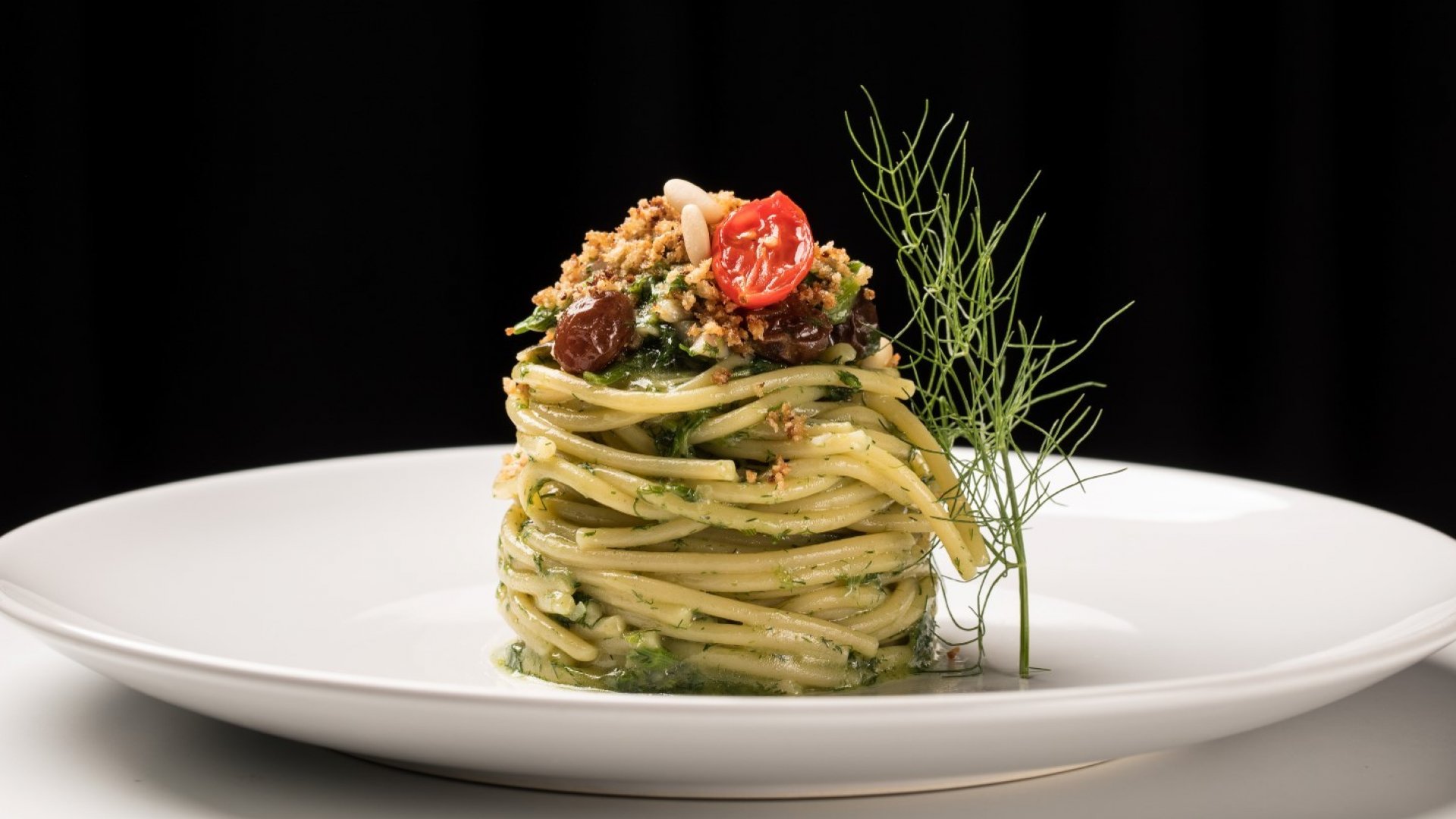 Спагети с копър, лимон и пармезан