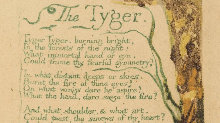 Рядък екземпляр на поемата "Тигърът" на Уилям Блейк ще бъде предложен на търг