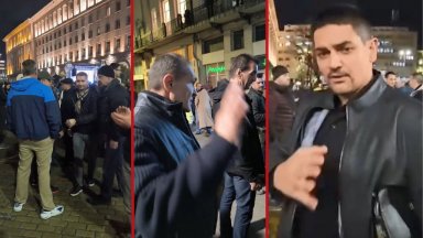 Гонят Слави Василев и Васил Божков от протеста, Радостин Василев шамаросва телефон