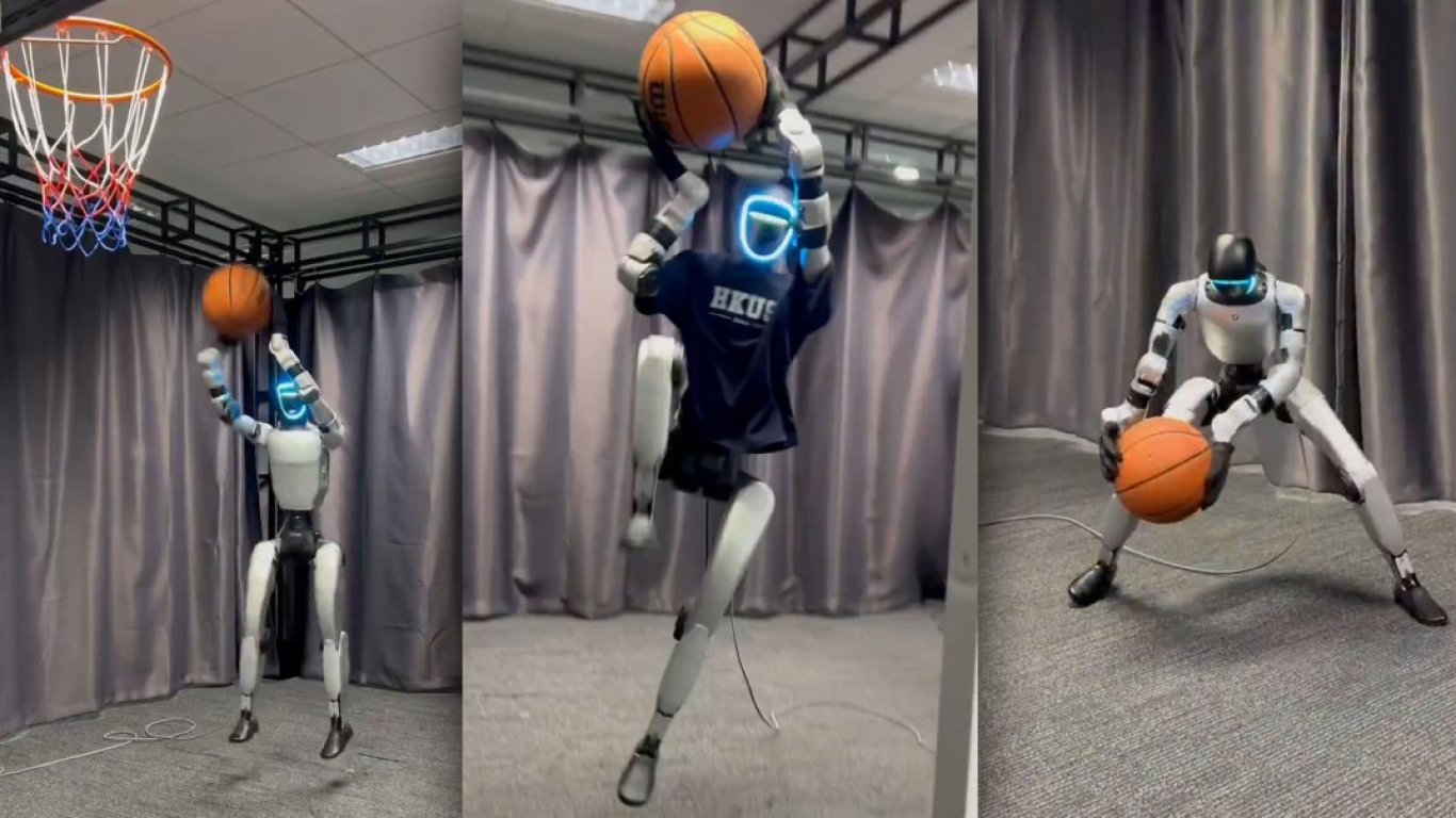 Хуманоиден робот играе баскетбол като човек (видео)