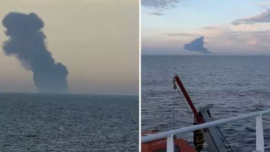 Взрив и пожар на танкер от руския "сенчест флот" северно от Босфора (видео)