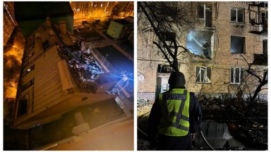 Загинал и ранени при комбинирана руска атака с дронове и ракети в Киев