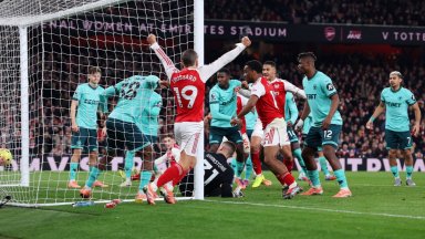 От гняв до екстаз за секунди: Арсенал с шампионско измъкване срещу последния