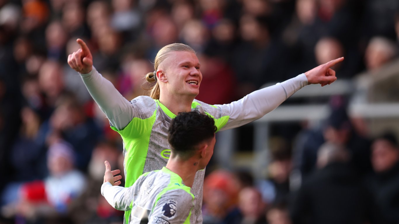 Холанд блести с дубъл, Манчестър Сити надигава Кристъл Палас