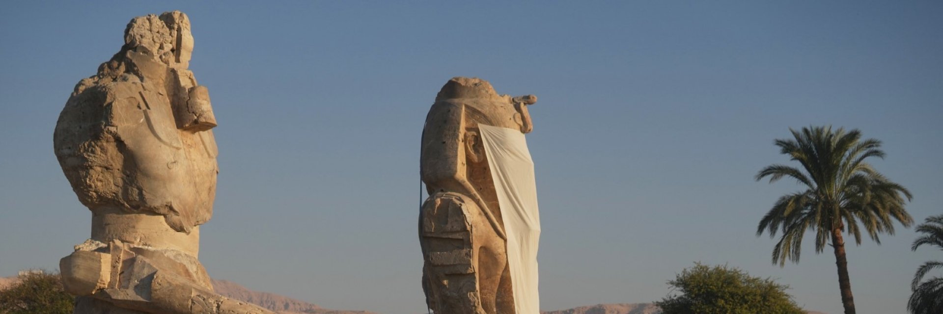 Исполински статуи на древноегипетски фараон бяха открити официално след реставрация