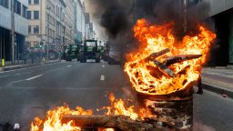 10 000 фермери от цяла Европа протестират в Брюксел, сред тях има и български (снимки)