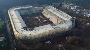 ЦСКА покри 90% трибуните на новата "Армия" и показа част от новия сектор "А" (Видео)