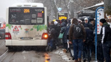 Снежният хаос в София: Блокиран транспорт и криза с боклука (снимки)