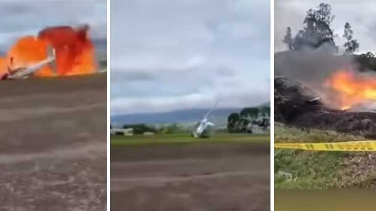 Самолет се разби в Колумбия, загинаха известен певец и още петима души (видео)