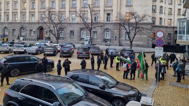 Протест за връщане на лева посрещна депутатите (снимки)